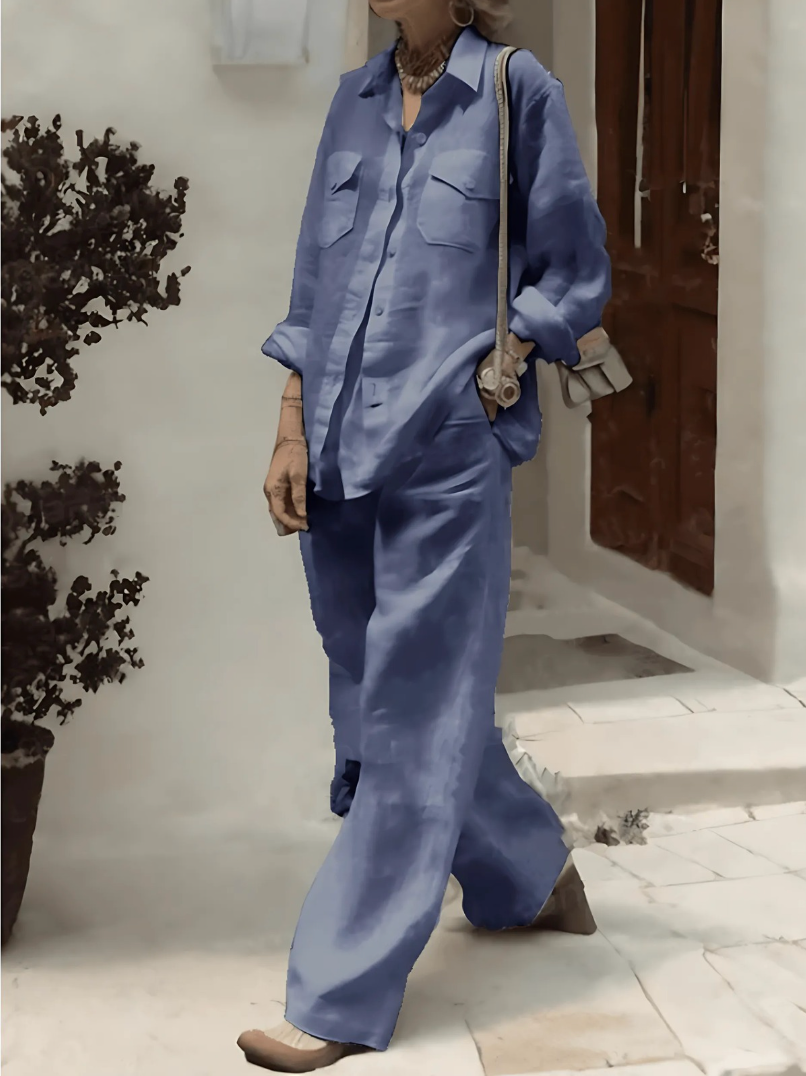 Sofie™ | Tvådelat Set i Bomull & Linne