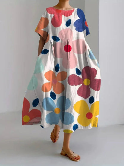 Dahlia™ | Blommig Boho Maxiklänning