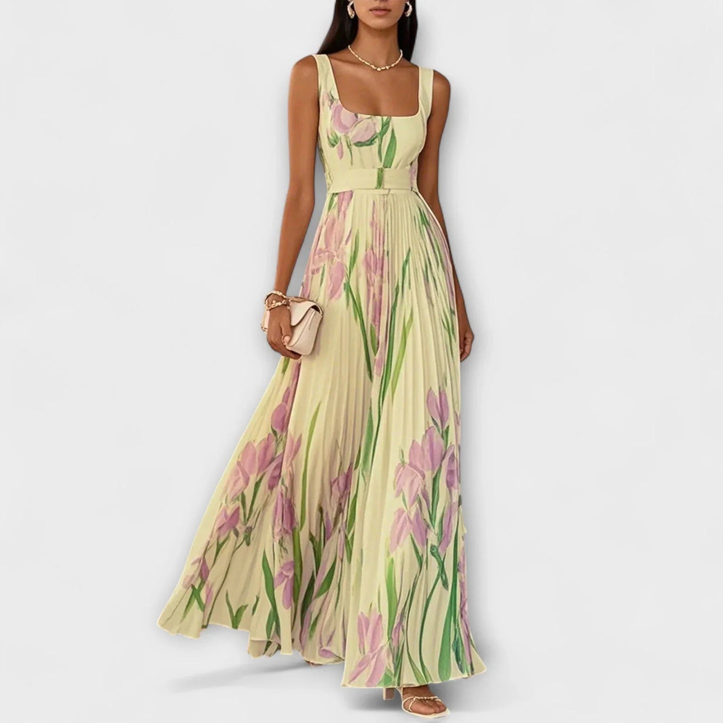 Iris™ | Blommönstrad Maxiklänning