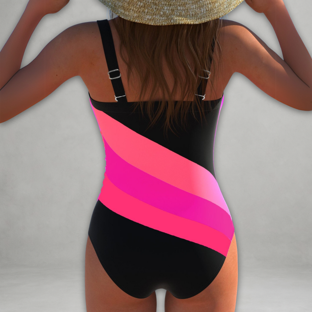 Cora™ | Randig Enfärgad Baddräkt