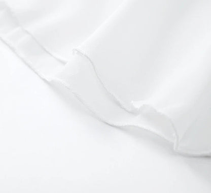 Mio™ | Vit Mesh Miniklänning med Öppen Rygg