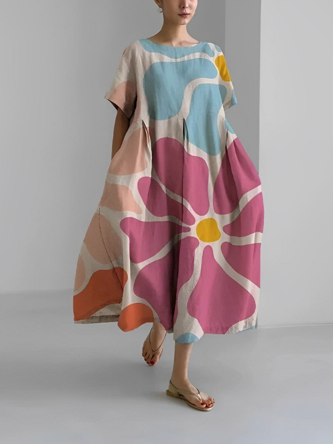 Dahlia™ | Blommig Boho Maxiklänning