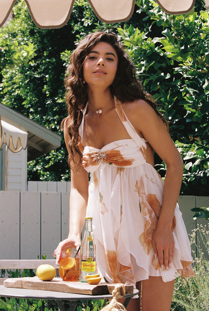 Abito Mini in Chiffon Floreale