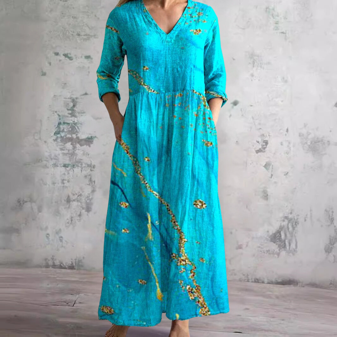 Fleuron™ | Sommarens Plisserade Klänning