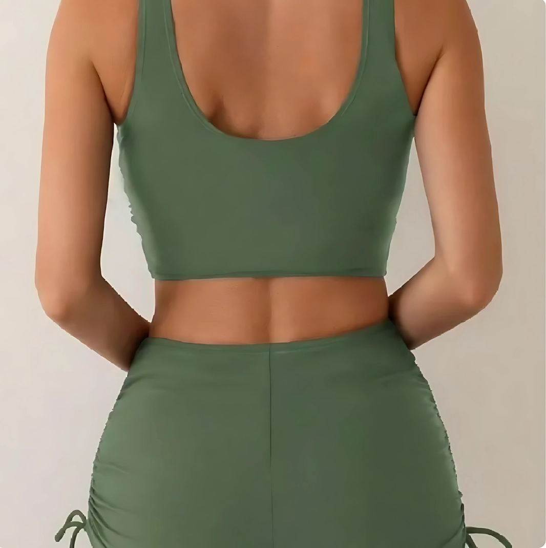 Solisa™ | Randig V-ringad Bikini