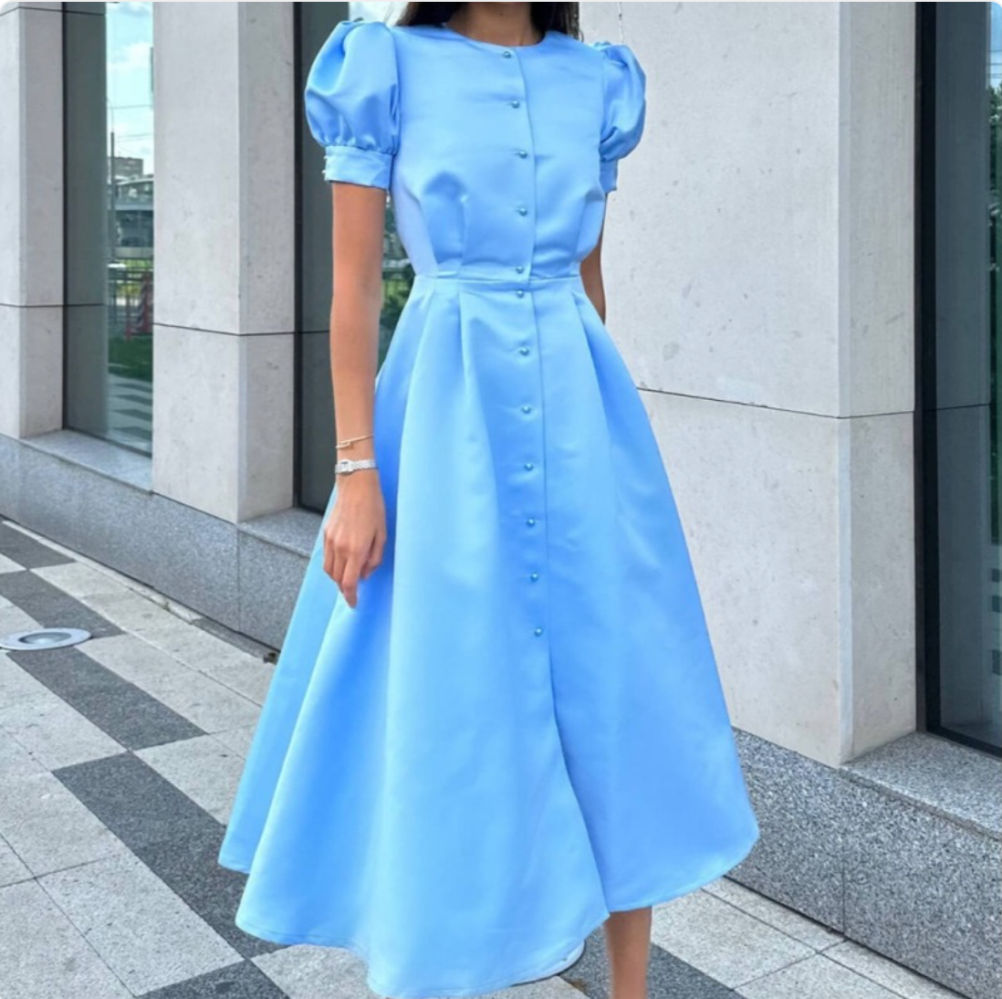 Amelia™ | Elegant Sommarklänning med Mönster