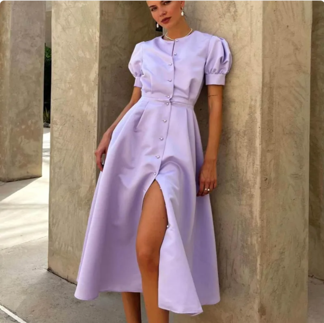 Amelia™ | Elegant Sommarklänning med Mönster