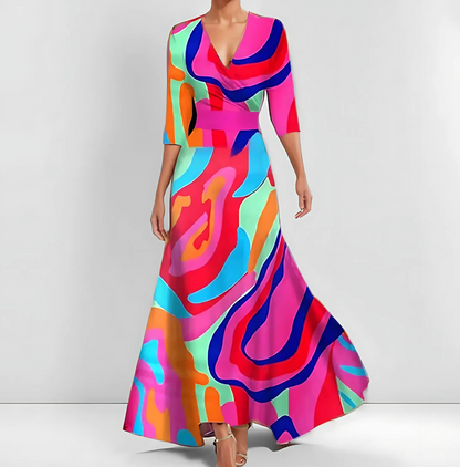 Helena™ | Elegant Blom­maxiklänning