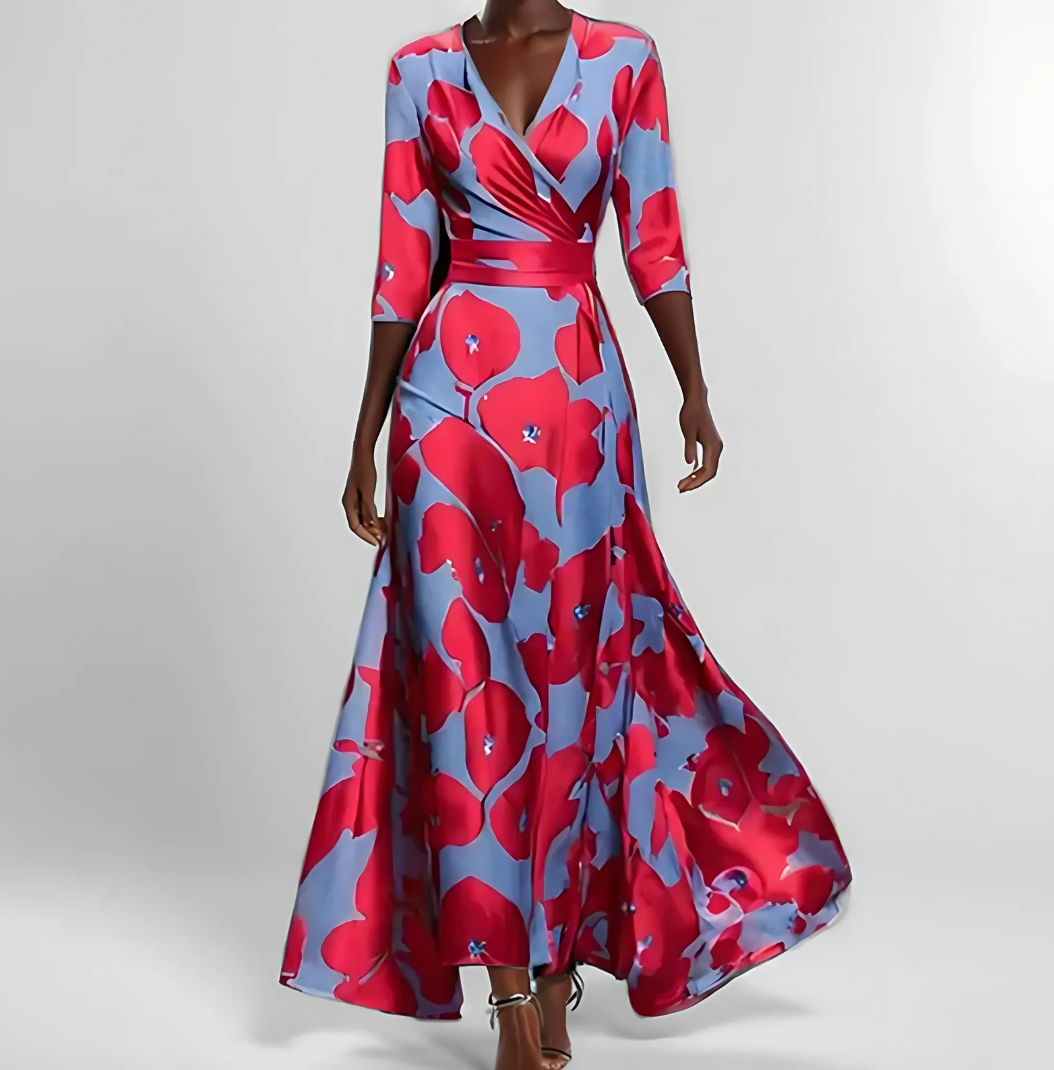 Helena™ | Elegant Blom­maxiklänning