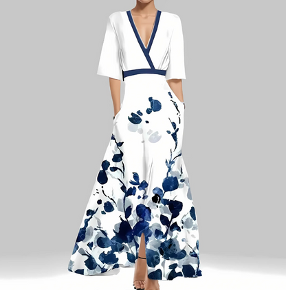 Helena™ | Elegant Blom­maxiklänning