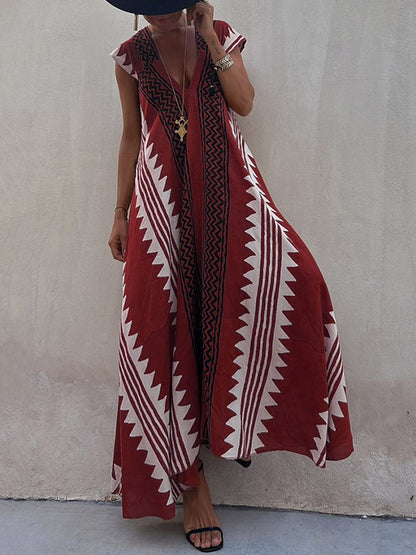 Boho™ | Ärmlös Klänning med V-Ringning