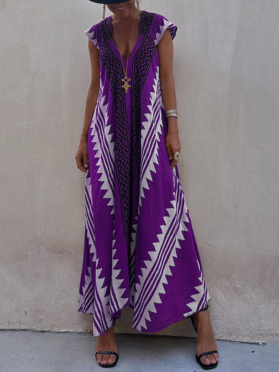 Boho™ | Ärmlös Klänning med V-Ringning