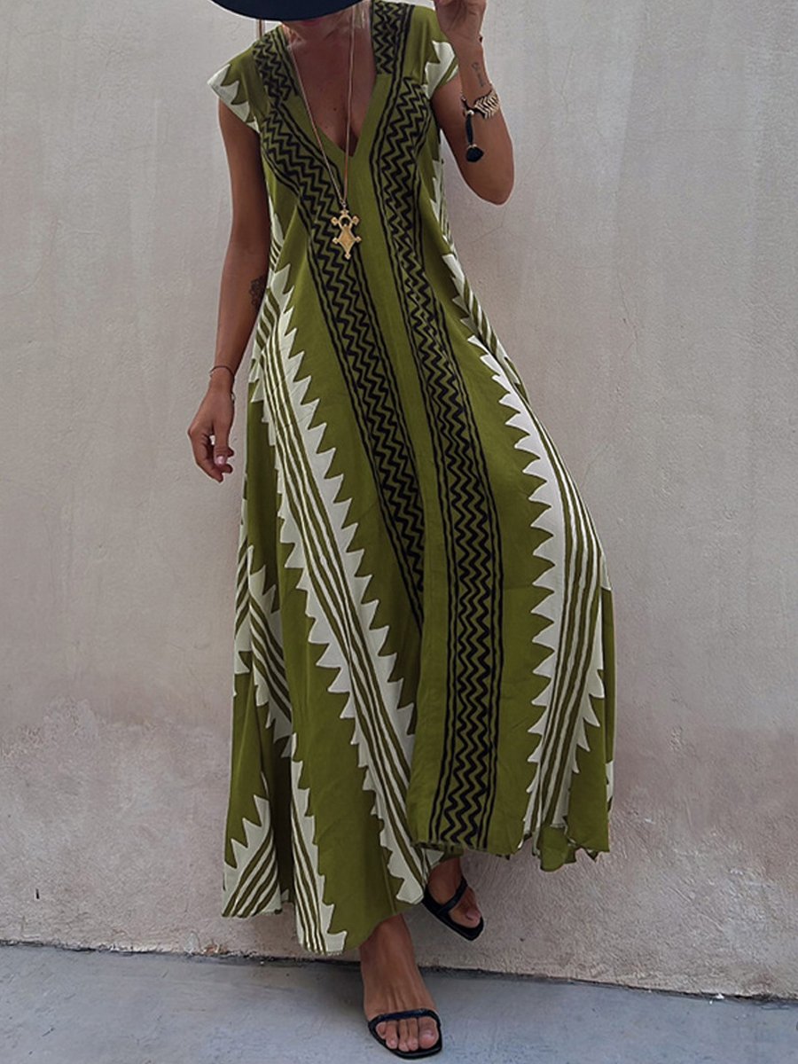 Boho™ | Ärmlös Klänning med V-Ringning