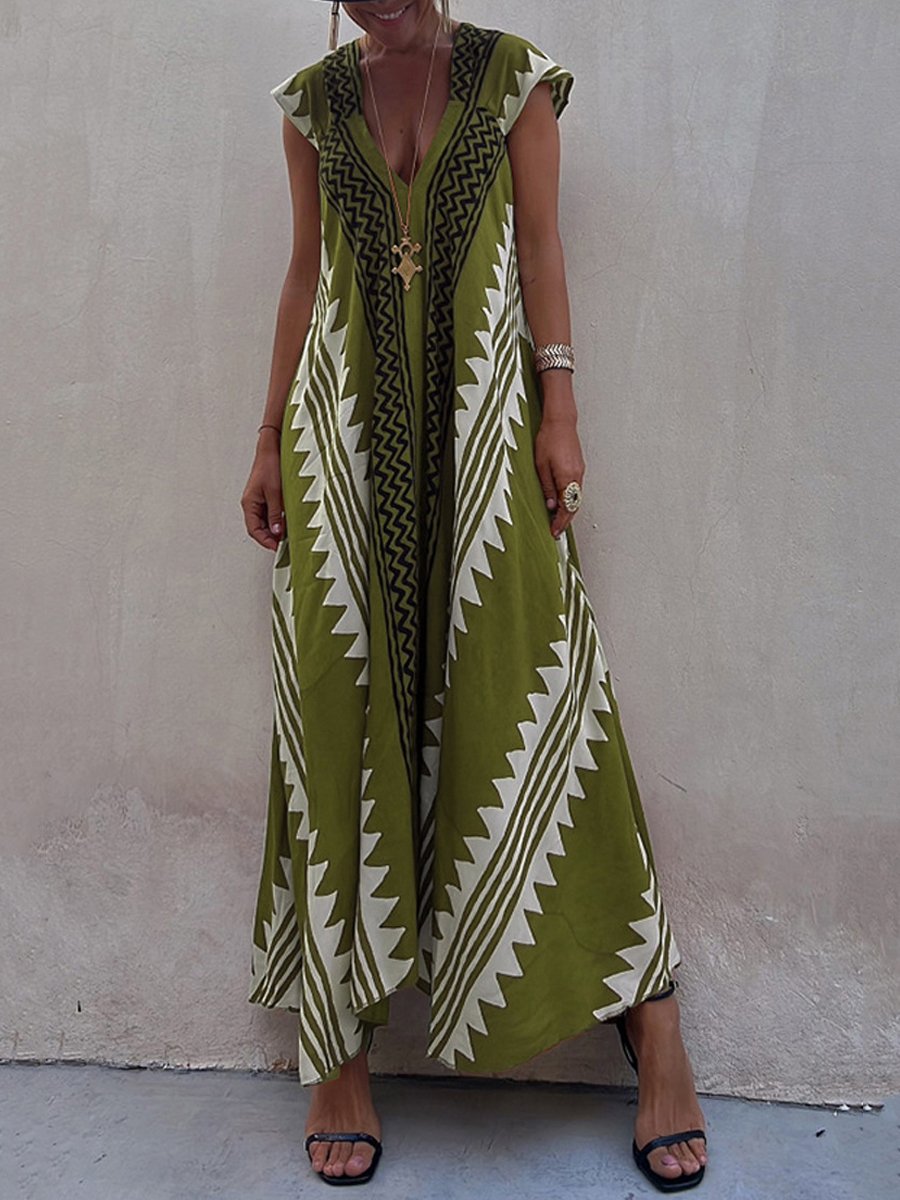 Boho™ | Ärmlös Klänning med V-Ringning