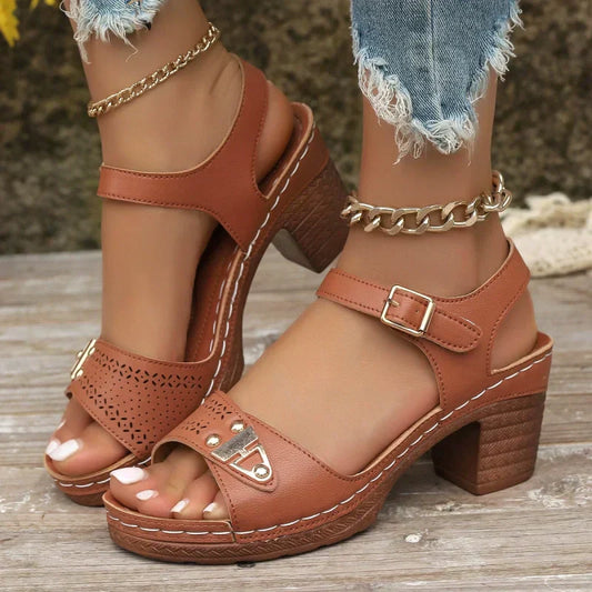 Sunset Steps™ | Damsandaler med Blockklack